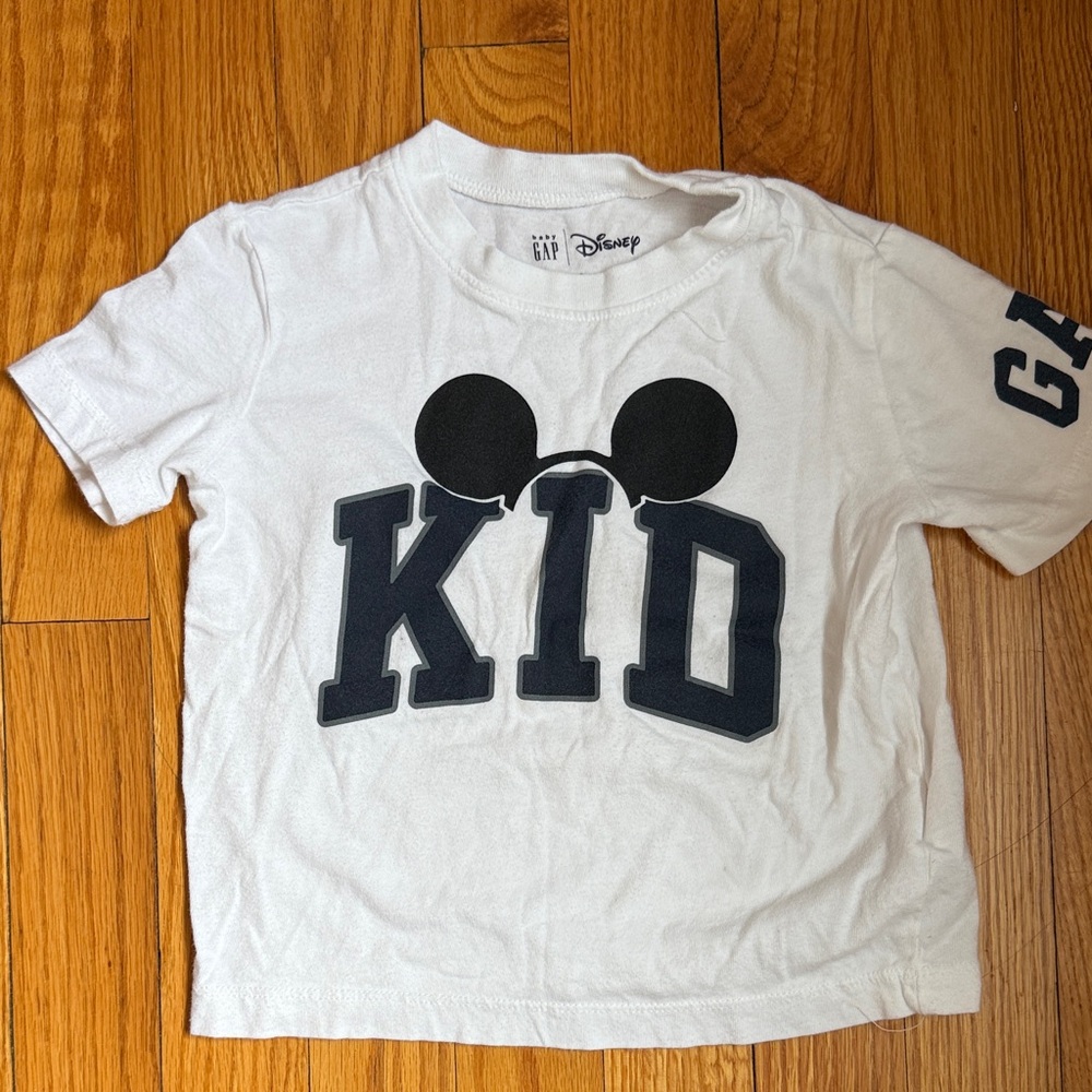 Disney Kids White T-Shirt with Black Graphic